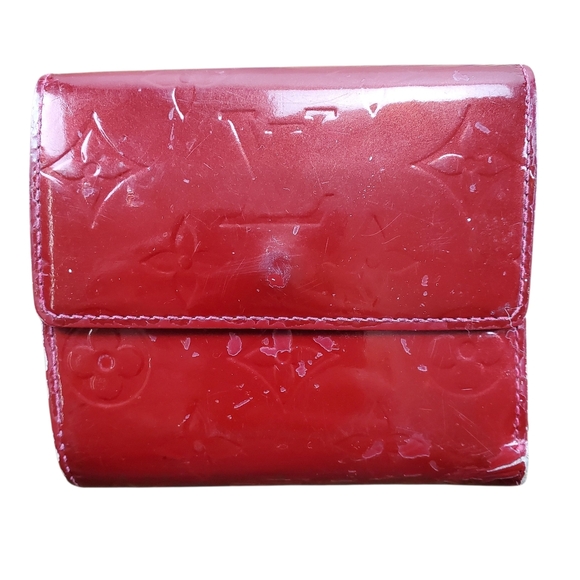 Authentic Louis Vuitton Portefeuille Elise Bifold Wallet Monogram Vernis - Picture 6 of 12